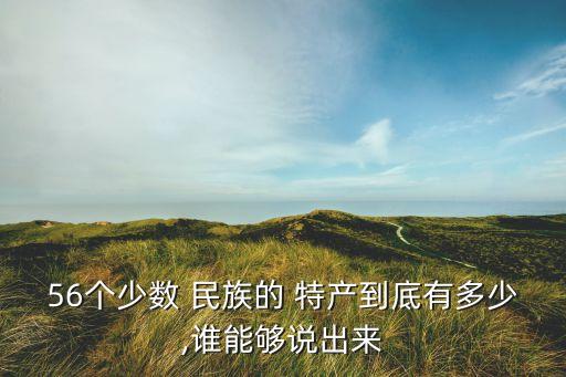 56個(gè)少數(shù) 民族的 特產(chǎn)到底有多少,誰(shuí)能夠說出來