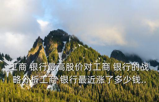 工商 銀行最高股價(jià)對工商 銀行的戰(zhàn)略分析工商 銀行最近漲了多少錢...