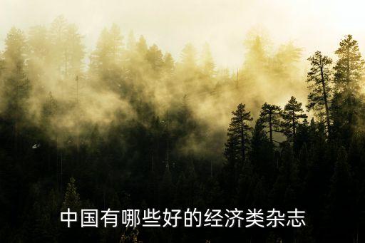 中國有哪些好的經濟類雜志