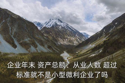 企業(yè)年末 資產(chǎn)總額、從業(yè)人數(shù) 超過(guò)標(biāo)準(zhǔn)就不是小型微利企業(yè)了嗎