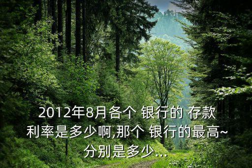 2012年銀行定期存款利率,國內各大銀行存款利率表