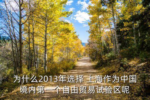 為什么2013年選擇 上海作為中國境內第一個自由貿易試驗區(qū)呢