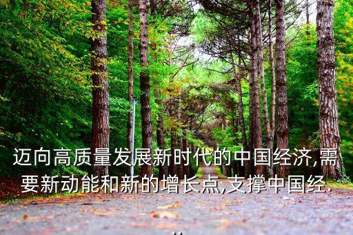 邁向高質(zhì)量發(fā)展新時(shí)代的中國經(jīng)濟(jì),需要新動能和新的增長點(diǎn),支撐中國經(jīng)...
