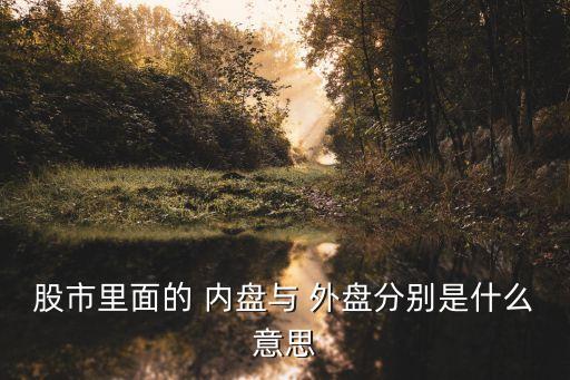 股票內盤外盤是什么意思,股票的內盤外盤指的是什么什么意思