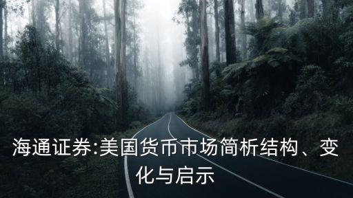 海通證券:美國(guó)貨幣市場(chǎng)簡(jiǎn)析結(jié)構(gòu)、變化與啟示