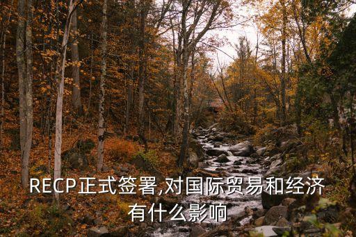 RECP正式簽署,對國際貿易和經(jīng)濟有什么影響
