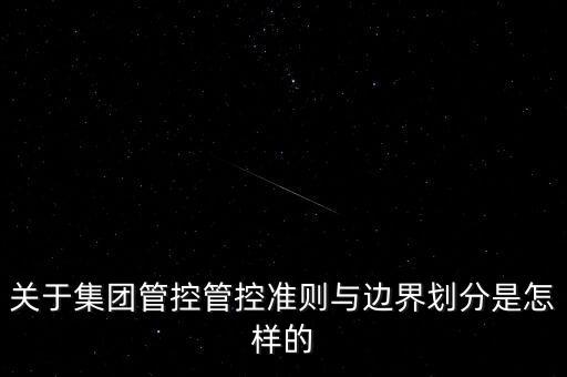 關(guān)于集團管控管控準(zhǔn)則與邊界劃分是怎樣的