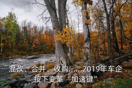 混改、合并、收購……2019年車企按下變革“加速鍵”
