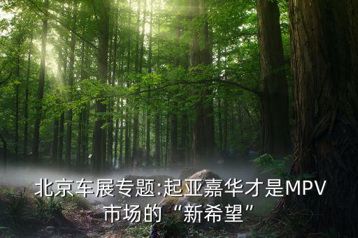  北京車(chē)展專(zhuān)題:起亞嘉華才是MPV市場(chǎng)的“新希望”