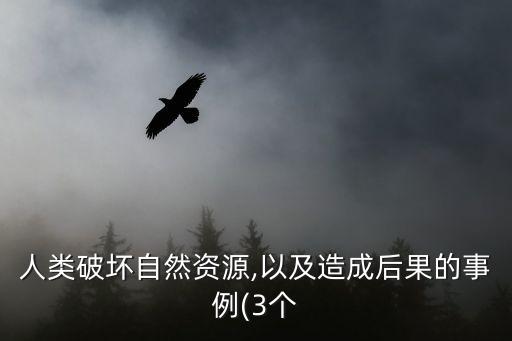 人類(lèi)破壞自然資源,以及造成后果的事例(3個(gè)