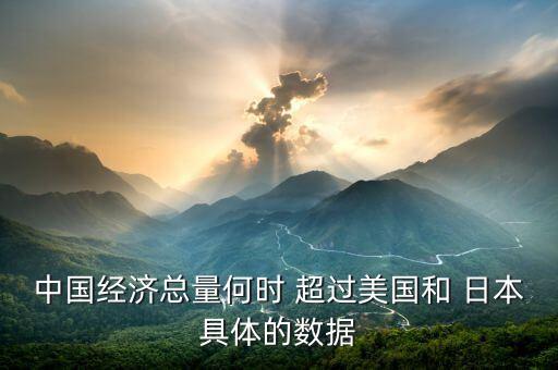 中國經濟總量何時 超過美國和 日本具體的數據