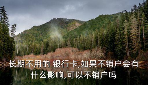 長(zhǎng)期不用的 銀行卡,如果不銷(xiāo)戶會(huì)有什么影響,可以不銷(xiāo)戶嗎