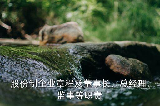  股份制企業(yè)章程及董事長(zhǎng)、總經(jīng)理、監(jiān)事等職責(zé)