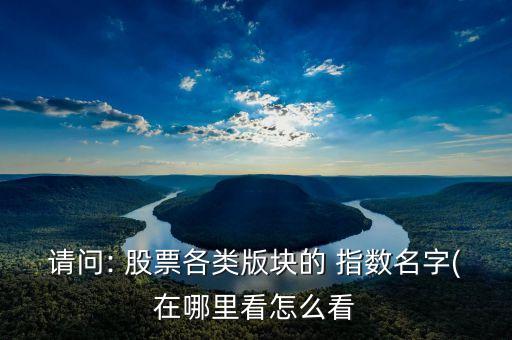 請(qǐng)問(wèn): 股票各類(lèi)版塊的 指數(shù)名字(在哪里看怎么看