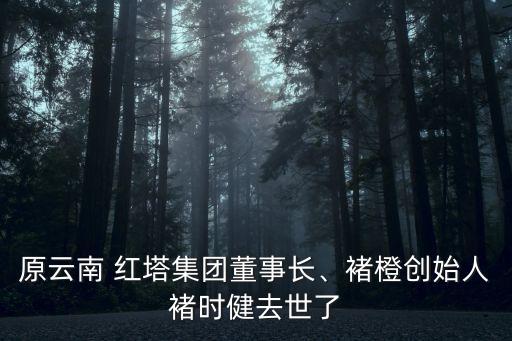 原云南 紅塔集團(tuán)董事長(zhǎng)、褚橙創(chuàng)始人褚時(shí)健去世了
