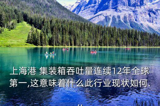 上海港 集裝箱吞吐量連續(xù)12年全球第一,這意味著什么此行業(yè)現狀如何...
