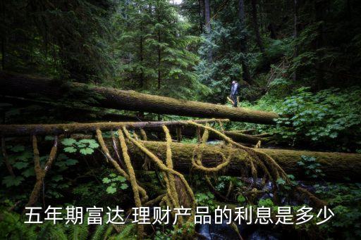 五年期富達 理財產品的利息是多少