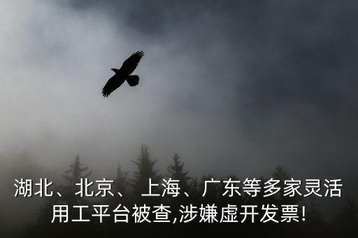 湖北、北京、 上海、廣東等多家靈活用工平臺被查,涉嫌虛開發(fā)票!