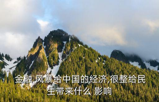  金融 風暴給中國的經(jīng)濟,很整給民生帶來什么 影響