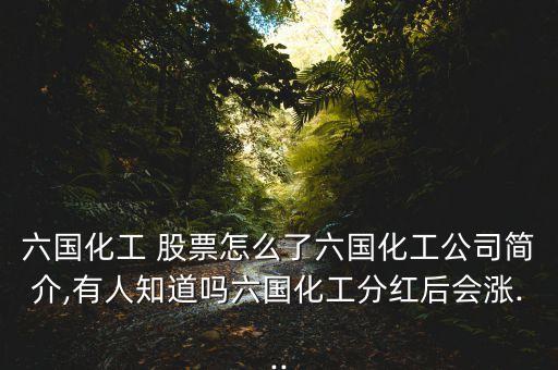 六國化工 股票怎么了六國化工公司簡介,有人知道嗎六國化工分紅后會(huì)漲...