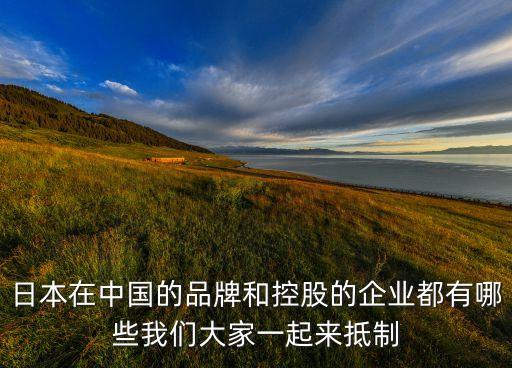 日本在中國(guó)的品牌和控股的企業(yè)都有哪些我們大家一起來抵制