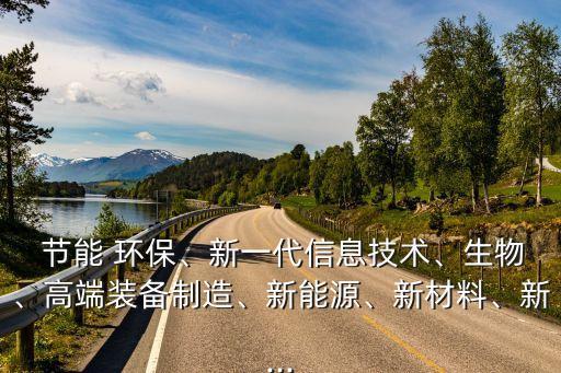  節(jié)能 環(huán)保、新一代信息技術(shù)、生物、高端裝備制造、新能源、新材料、新...