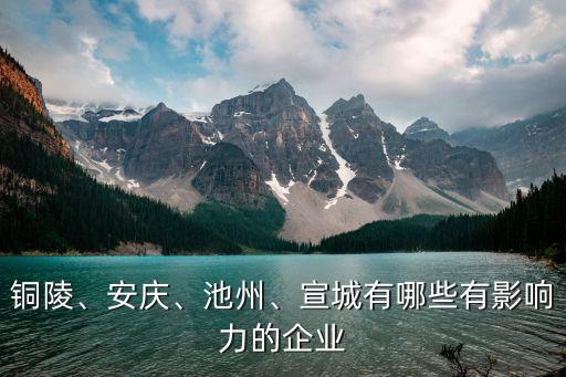銅陵、安慶、池州、宣城有哪些有影響力的企業(yè)