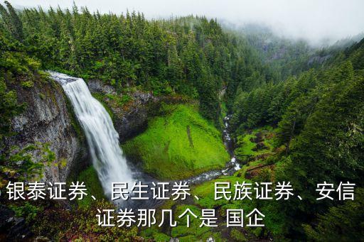 銀泰證券、民生證券、民族證券、安信證券那幾個(gè)是 國(guó)企